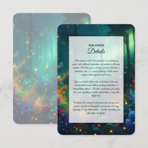 Enchanted Forest of Radiant Jewels Wedding Enclosure Card