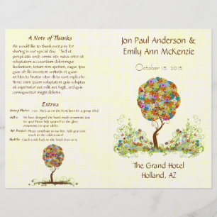 Enchanted Forest Patchwork Floral Fairy Tale Tree