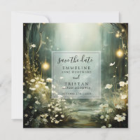Enchanted Forest Path Of Flowers Save The Date