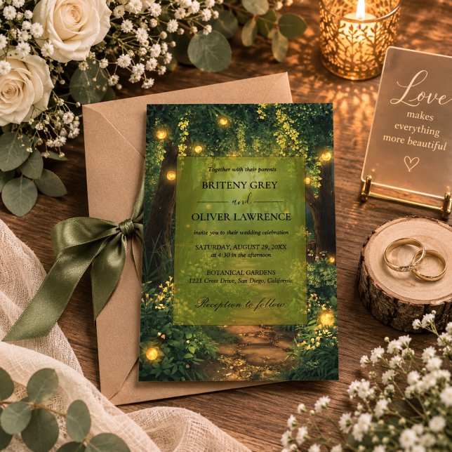 Enchanted Forest Path of Magical flower wedding    Invitation (Creator Uploaded)