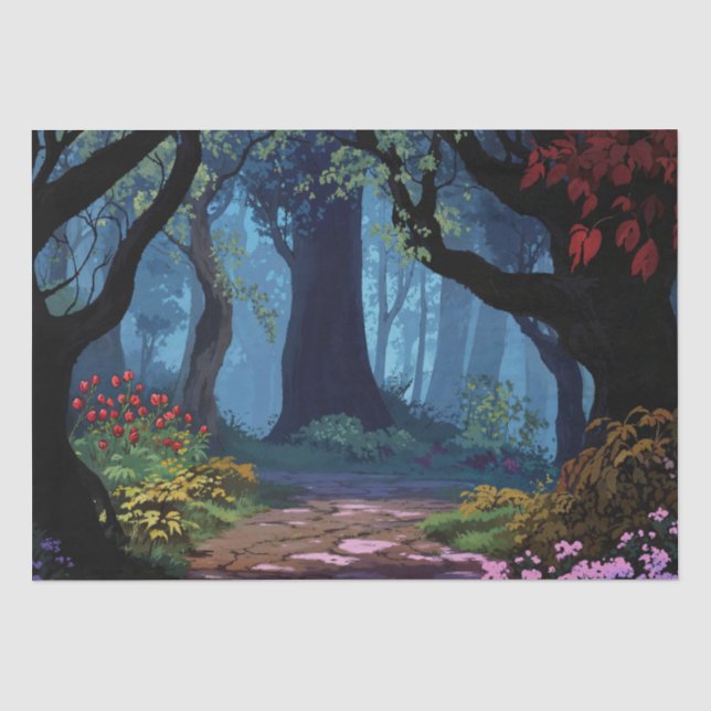 Enchanted Forest Path Tissue Paper (Front)