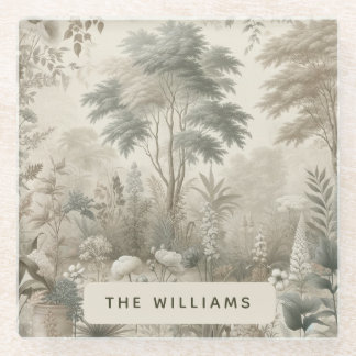 Enchanted Forest" Personalised Family Name Coaster
