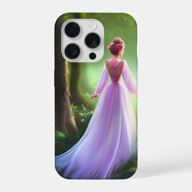 Enchanted Forest Princess Purple Gown Aesthetic  iPhone Case (Back)