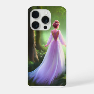 Enchanted Forest Princess Purple Gown Aesthetic iPhone 15 Pro Case