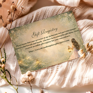 Enchanted Forest Princess Quinceañera Enclosure Card
