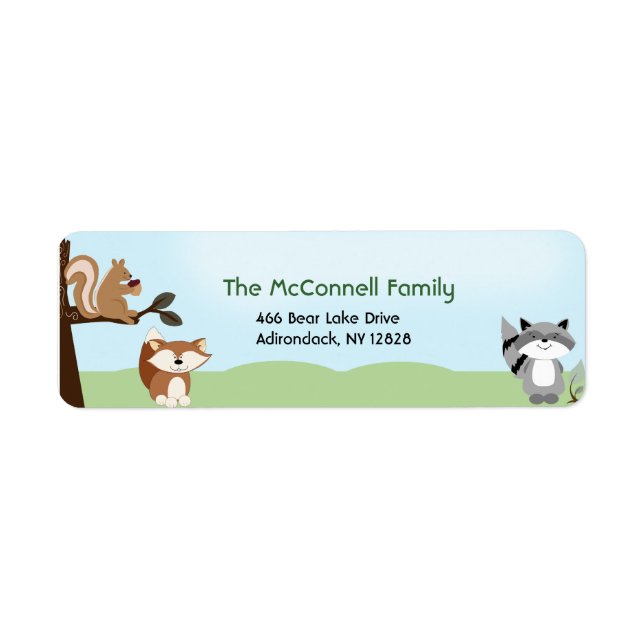 Enchanted Forest PRINTABLE ADDRESS LABELS (Front)