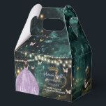 Enchanted Forest Purple Lilac Dress Quinceañera 16 Favour Box<br><div class="desc">Personalise these enchanting Quinceanera gable favour boxes easily and quickly. Simply click the Edit Using Design Tools button to further edit the text, change font styles and font colours. Featuring a girl dressed in a purple lilac dress and an enchanted forest background. The butterflies, girl and crown are moveable, resizable,...</div>