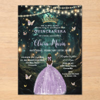 Enchanted Forest Purple Lilac Dress Quinceañera