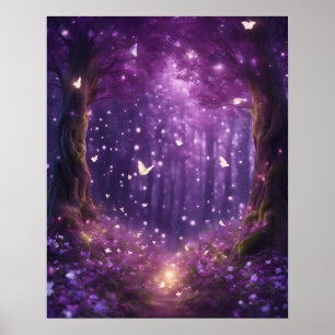 Enchanted Forest PURPLE LITTLE LIGHTS Poster