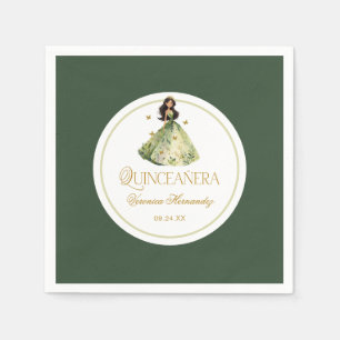 Enchanted Forest Quinceanera Birthday  Napkin