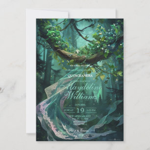 Enchanted Forest Quinceañera Invitation