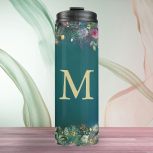 Enchanted Forest Rose Greenery Fairy Woodland Chic Thermal Tumbler