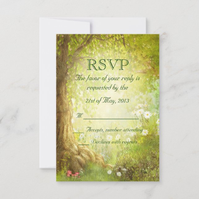 Enchanted Forest Scene RSVP (Front)