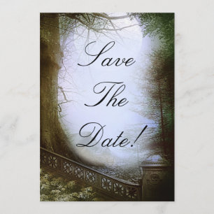 Enchanted Forest Scene Save The Date Wedding Invitation