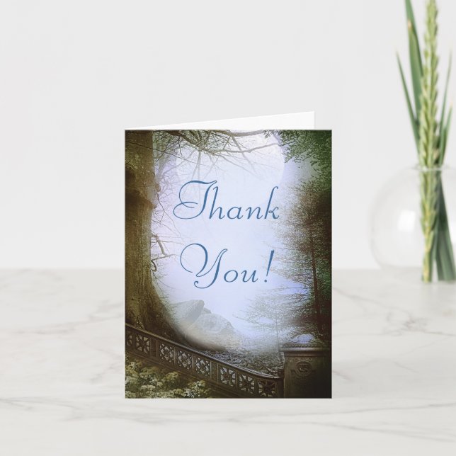 Enchanted Forest Scene Thank You Card (Front)