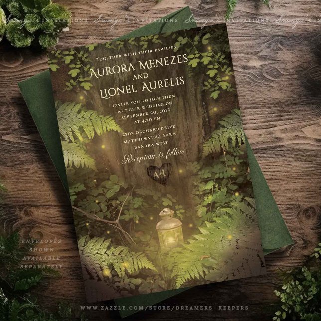 Enchanted Forest Secret Garden Dream Wedding Card (Creator Uploaded)