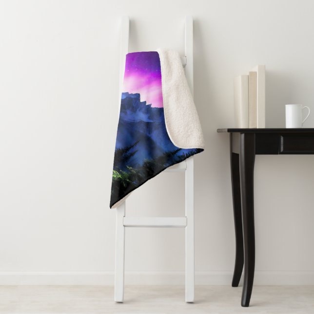 Enchanted Forest Sherpa Blanket (In Situ)