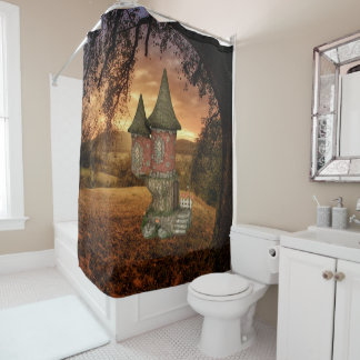 Enchanted forest shower curtain