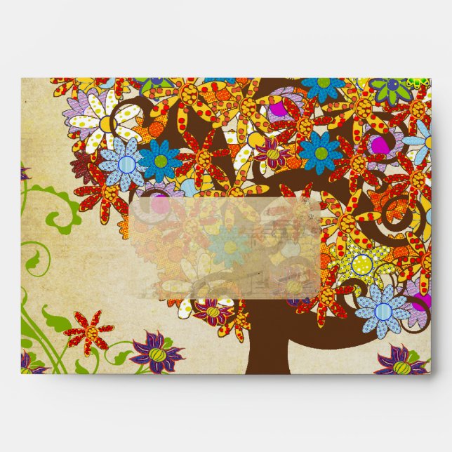 Enchanted Forest Side Branch Wedding Envelopes (Front)