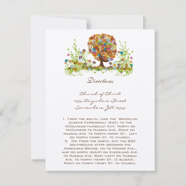 Enchanted Forest Side Branch Wedding Invitation (Front)