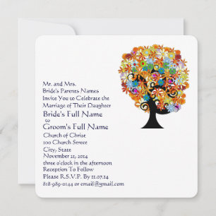 Enchanted Forest Side Branch Wedding Invitations