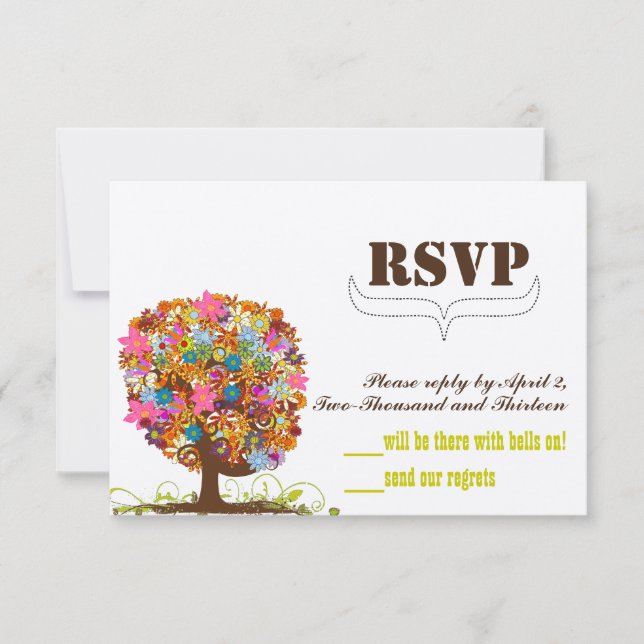 Enchanted Forest Side Branch Wedding Invitations (Front)