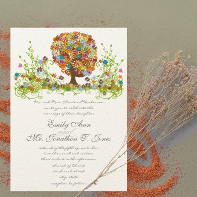Enchanted Forest Side Branch Wedding Invitations (Creator Uploaded)