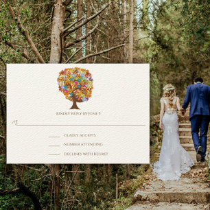 Enchanted Forest Side Branch Wedding Invitations