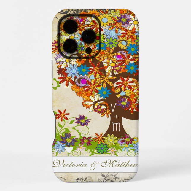 Enchanted Forest Side Branch Wedding iPhone Case (Back)