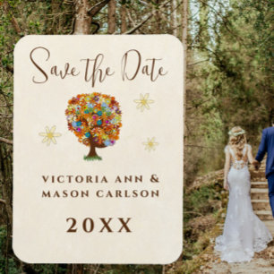 Enchanted Forest Side Branch Wedding Magnet