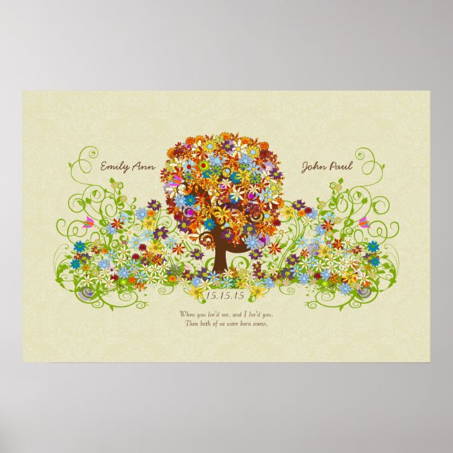 Enchanted Forest Side Branch Wedding Seating Chart (Front)
