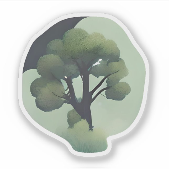 Enchanted Forest Silhouette – Tranquil Tree Art (Front)