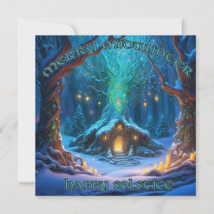 Enchanted Forest Solstice Celebration Holiday Card