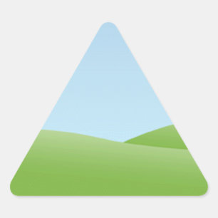 "Enchanted Forest Spring Green Nature Wall Art Triangle Sticker