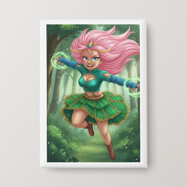 Enchanted Forest Sprint – Anime Fantasy Character  (Front)