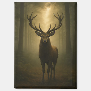 Enchanted Forest Stag – Ethereal Wildlife Art Magnet