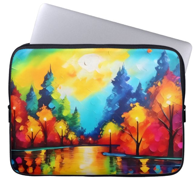 Enchanted Forest Sunset Laptop Sleeve (Front)