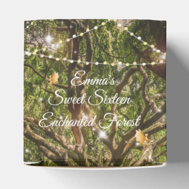 Enchanted Forest Sweet 16 Fairies Sparkling Lights Favour Box (Top)