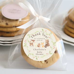 Enchanted Forest Thank You Classic Round Sticker