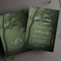 Enchanted forest tree dark green wedding