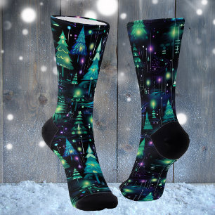 Enchanted Forest Tree Pattern Socks