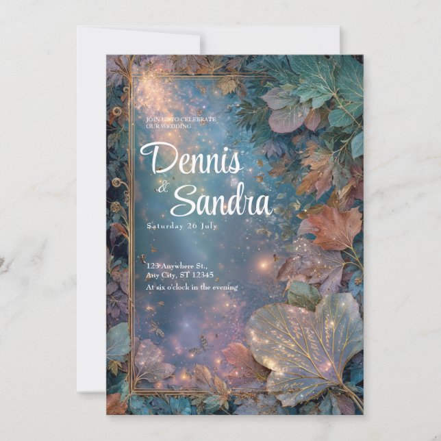 Enchanted Forest Twilight Wedding Invitation (Front)