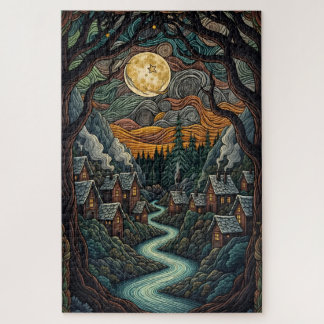 Enchanted Forest Village Jigsaw Puzzle 