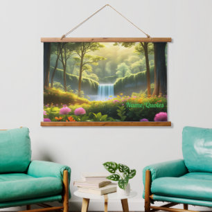Enchanted Forest Waterfall Hanging Tapestry