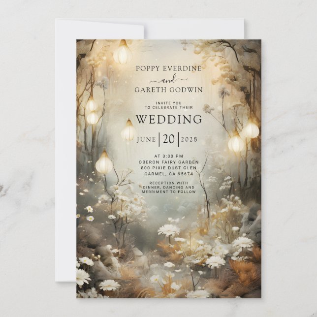 Enchanted Forest Wedding Invitation (Front)