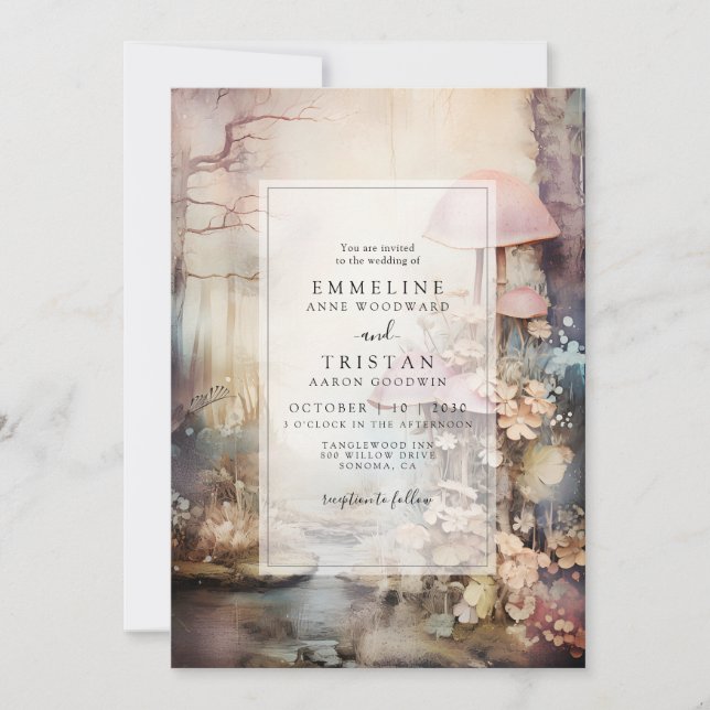Enchanted Forest Wedding Invitation (Front)