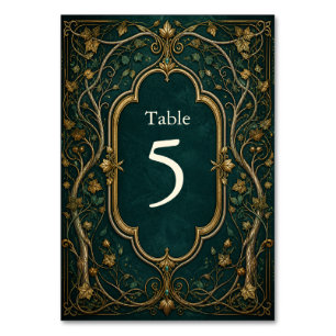 Enchanted Forest Wedding Table Number
