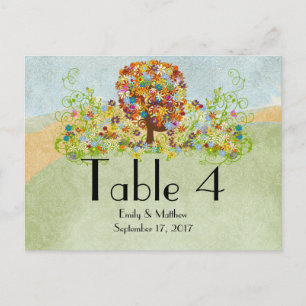 Enchanted Forest Wedding Table Number Card