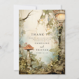 Enchanted Forest Wedding  Thank You Card