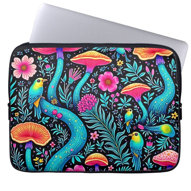 Enchanted Forest Whimsical Dream Design Laptop Sleeve (Front)